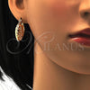 Oro Laminado Small Hoop, Gold Filled Style Diamond Cutting Finish, Golden Finish, 02.170.0155.25