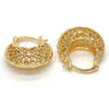 Oro Laminado Small Hoop, Gold Filled Style Diamond Cutting Finish, Golden Finish, 02.170.0155.25