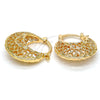 Oro Laminado Small Hoop, Gold Filled Style Diamond Cutting Finish, Golden Finish, 02.170.0155.25