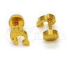 Stainless Steel Stud Earring, Dolphin Design, Polished, Golden Finish, 02.271.0001