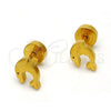 Stainless Steel Stud Earring, Dolphin Design, Polished, Golden Finish, 02.271.0001
