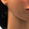 Stainless Steel Stud Earring, Star Design, with Amethyst Cubic Zirconia, Polished, Golden Finish, 02.271.0006