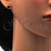 Stainless Steel Stud Earring, Star Design, with Black Cubic Zirconia, Polished, Golden Finish, 02.271.0006.7