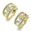 Oro Laminado Multi Stone Ring, Gold Filled Style Elephant Design, with White Cubic Zirconia, Polished, Golden Finish, 01.253.0010.09 (Size 9)