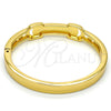 Gold Tone Individual Bangle, with White Crystal, Polished, Golden Finish, 07.252.0011.05.GT (13 MM Thickness, Size 5 (2.50 Diameter))