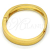 Oro Laminado Individual Bangle, Gold Filled Style with White Crystal, Polished, Golden Finish, 07.252.0017.05 (09 MM Thickness, Size 5 (2.50 Diameter))