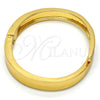 Gold Tone Individual Bangle, with White Crystal, Polished, Golden Finish, 07.252.0017.05.GT (09 MM Thickness, Size 5 (2.50 Diameter))