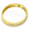 Gold Tone Individual Bangle, with White Crystal, Polished, Golden Finish, 07.252.0019.05.GT (08 MM Thickness, Size 5 (2.50 Diameter))