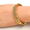 Gold Tone Individual Bangle, with White Crystal, Polished, Golden Finish, 07.252.0020.05.GT (05 MM Thickness, Size 5 (2.50 Diameter))