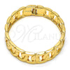 Gold Tone Individual Bangle, Polished, Golden Finish, 07.252.0025.05.GT (12 MM Thickness, Size 5 (2.50 Diameter))