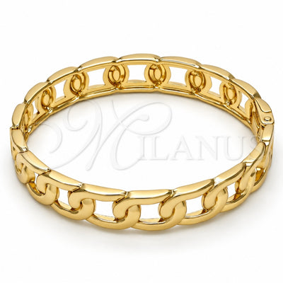 Gold Tone Individual Bangle, Polished, Golden Finish, 07.252.0025.05.GT (12 MM Thickness, Size 5 (2.50 Diameter))