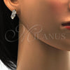 Oro Laminado Huggie Hoop, Gold Filled Style with White Cubic Zirconia, Polished, Golden Finish, 02.210.0036.15