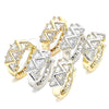 Oro Laminado Huggie Hoop, Gold Filled Style with White Cubic Zirconia, Polished, Golden Finish, 02.210.0036.15