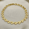 Oro Laminado Fancy Anklet, Gold Filled Style Polished, Golden Finish, 03.210.0026.10 (08 MM Thickness, 10 Inches Length)