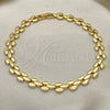 Oro Laminado Fancy Anklet, Gold Filled Style Polished, Golden Finish, 03.210.0026.10 (08 MM Thickness, 10 Inches Length)