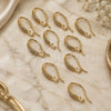 Oro Laminado Hook, Gold Filled Style with White Cubic Zirconia, Polished, Golden Finish, 12.63.0008
