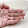 Oro Laminado Medium Hoop, Gold Filled Style Hollow Design, Diamond Cutting Finish, Golden Finish, 02.170.0086.30