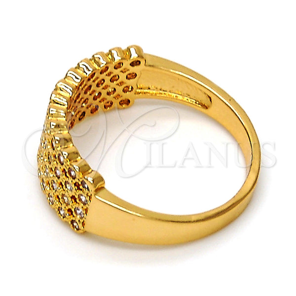 Gold Filled Ring — Multi Stone Ring with White Cubic Zirconia Polished — alternate product view — SKU 111996 | Oro Laminado anillo — Multi Stone Ring with blanco Cubic Zirconia pulido — SKU 111996