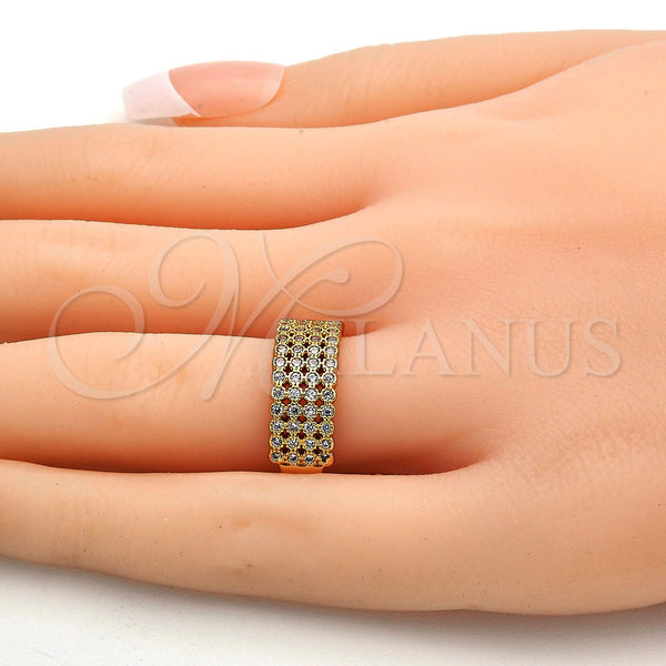 Gold Filled Ring — Multi Stone Ring with White Cubic Zirconia Polished — alternate product view — SKU 111997 | Oro Laminado anillo — Multi Stone Ring with blanco Cubic Zirconia pulido — SKU 111997
