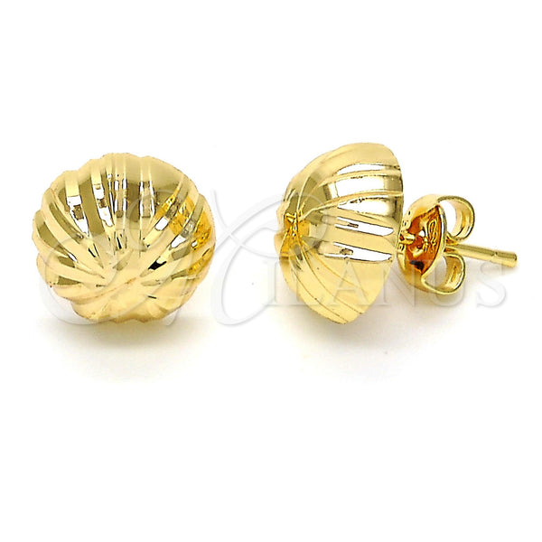 Gold Filled Ring — Stud Earring Diamond Cutting 02. — main product view — SKU 112028 | Oro Laminado anillo — Stud Earring Diamond Cutting 02. — SKU 112028
