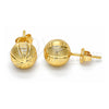 Oro Laminado Stud Earring, Gold Filled Style Matte Finish, Golden Finish, 02.100.0060
