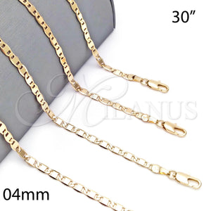 Gold Filled Necklace — Basic Necklace Pave Mariner Design Polished 5. 0.80 — main product view — SKU 112083 | Oro Laminado collar — básico Necklace Pave Mariner diseño pulido 5. 0.80 — SKU 112083