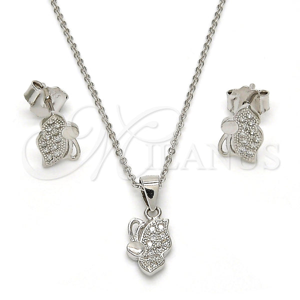 Sterling Silver Ring — Earring and Pendant Adult Set Butterfly Design with — main product view — SKU 112097 | Plata 925 anillo — Earring and Pendant Adult Set Butterfly diseño with — SKU 112097