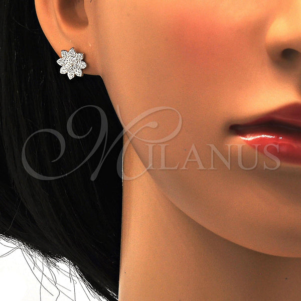 Sterling Silver Ring — Earring and Pendant Adult Set Flower Design with — alternate product view — SKU 112114 | Plata 925 anillo — Earring and Pendant Adult Set flor diseño with — SKU 112114
