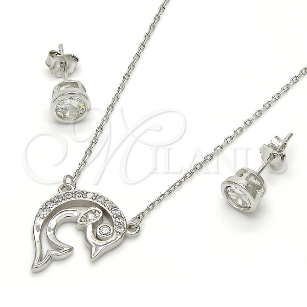 Sterling Silver Ring — Earring and Pendant Adult Set Dolphin Design with — alternate product view — SKU 112127 | Plata 925 anillo — Earring and Pendant Adult Set Dolphin diseño with — SKU 112127