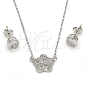 Sterling Silver Ring — Earring and Pendant Adult Set Flower Design with — main product view — SKU 112128 | Plata 925 anillo — Earring and Pendant Adult Set flor diseño with — SKU 112128
