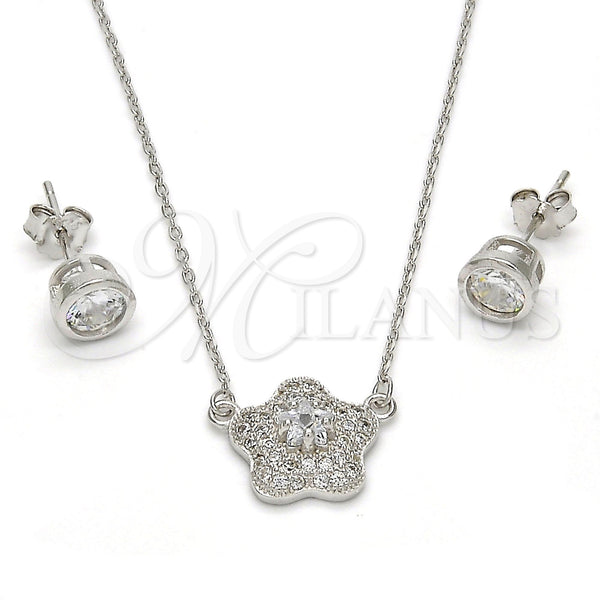 Sterling Silver Ring — Earring and Pendant Adult Set Flower Design with — main product view — SKU 112128 | Plata 925 anillo — Earring and Pendant Adult Set flor diseño with — SKU 112128