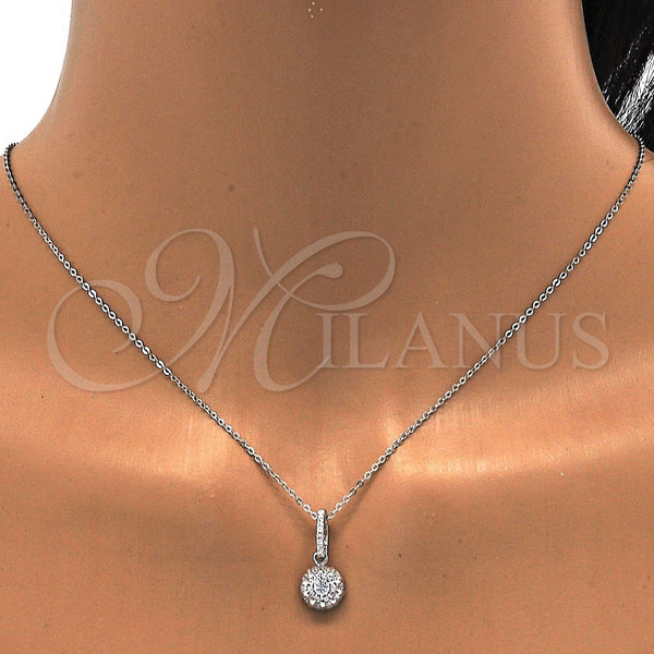 Sterling Silver Ring — Earring and Pendant Adult Set with White Micro — alternate product view — SKU 112138 | Plata 925 anillo — Earring and Pendant Adult Set with blanco Micro — SKU 112138