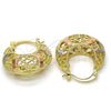 Oro Laminado Small Hoop, Gold Filled Style Polished, Tricolor, 02.99.0031.25