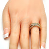 Oro Laminado Multi Stone Ring, Gold Filled Style with White Cubic Zirconia, Polished, Golden Finish, 01.210.0045.8.09 (Size 9)