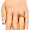 Oro Laminado Multi Stone Ring, Gold Filled Style with White Cubic Zirconia, Polished, Golden Finish, 01.210.0045.8.09 (Size 9)