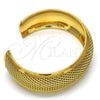 Oro Laminado Individual Bangle, Gold Filled Style Diamond Cutting Finish, Golden Finish, 07.165.0012 (04 MM Thickness, One size fits all)