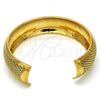 Oro Laminado Individual Bangle, Gold Filled Style Diamond Cutting Finish, Golden Finish, 07.165.0012 (04 MM Thickness, One size fits all)