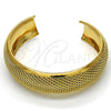 Oro Laminado Individual Bangle, Gold Filled Style Diamond Cutting Finish, Golden Finish, 07.165.0012 (04 MM Thickness, One size fits all)