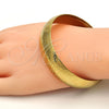 Oro Laminado Individual Bangle, Gold Filled Style Diamond Cutting Finish, Golden Finish, 07.165.0014.05 (04 MM Thickness, One size fits all)