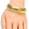 Oro Laminado Individual Bangle, Gold Filled Style Diamond Cutting Finish, Golden Finish, 07.165.0014.05 (04 MM Thickness, One size fits all)