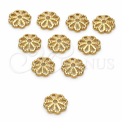 Oro Laminado Cap, Gold Filled Style Flower Design, Polished, Golden Finish, 5.234.021.1