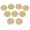 Oro Laminado Cap, Gold Filled Style Flower Design, Polished, Golden Finish, 5.234.021.2