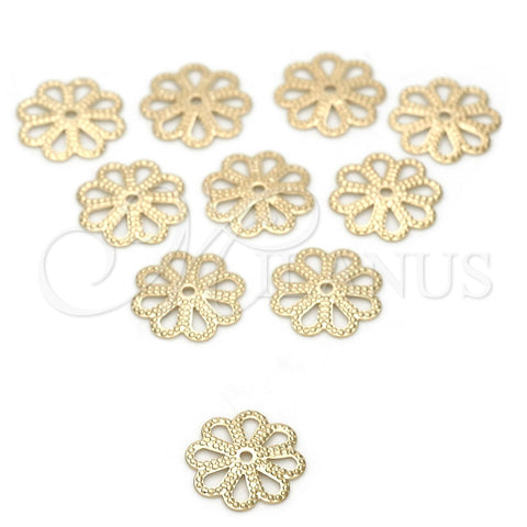 Oro Laminado Cap, Gold Filled Style Flower Design, Polished, Golden Finish, 5.234.021.2