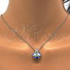 Rhodium Gold Filled Pendant Necklace, with Crystal Swarovski Crystals and White Micro Pave, Polished, Rhodium Finish, 04.239.0017.3.16 (01 MM Thickness, 16 Inches Length)