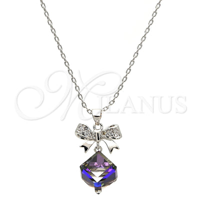 White Gold Filled Rhodium Gold-Filled Bow Necklace 04.239.0024.1.16 for wholesale, main product view