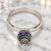 White Gold Filled Multi Stone Ring, Ball Design, with Volcano Swarovski Crystals, Polished, Rhodium Finish, 01.239.0006.4 (One size fits all)