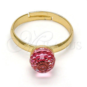 Gold Filled Ring — Multi Stone Ring Ball Design with Rose Swarovski — main product view — SKU 112525 | Oro Laminado anillo — Multi Stone Ring Ball diseño with Rose Swarovski — SKU 112525