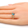 Oro Laminado Multi Stone Ring, Gold Filled Style with Vitrail Light Swarovski Crystals, Polished, Golden Finish, 01.239.0003.6 (One size fits all)
