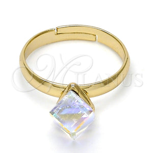 Gold Filled Ring — Multi Stone Ring with Aurore Boreale Swarovski Crystals — main product view — SKU 112531 | Oro Laminado anillo — Multi Stone Ring with Aurore Boreale Swarovski Crystals — SKU 112531