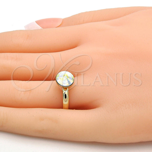 Gold Filled Ring — Multi Stone Ring with Aurore Boreale Swarovski Crystals — alternate product view — SKU 112537 | Oro Laminado anillo — Multi Stone Ring with Aurore Boreale Swarovski Crystals — SKU 112537
